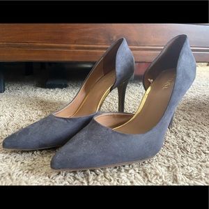 Merona GRAY suede heel, Size 7.5